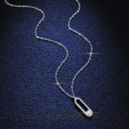 Moissanite Clip Necklace