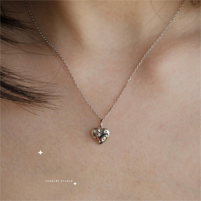 Heart Pendant Star Necklace