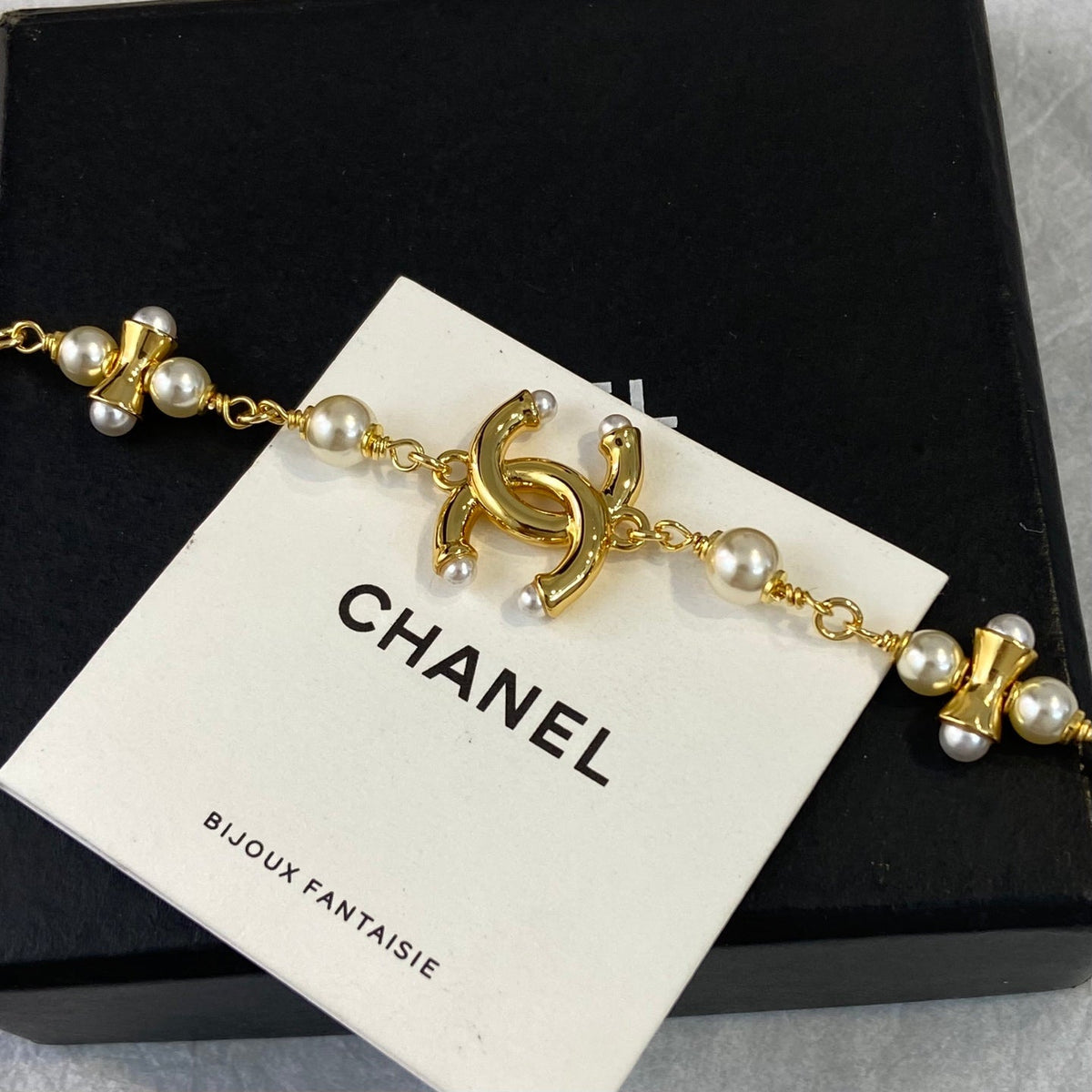 Chanel Dumbell Pearl Bracelet